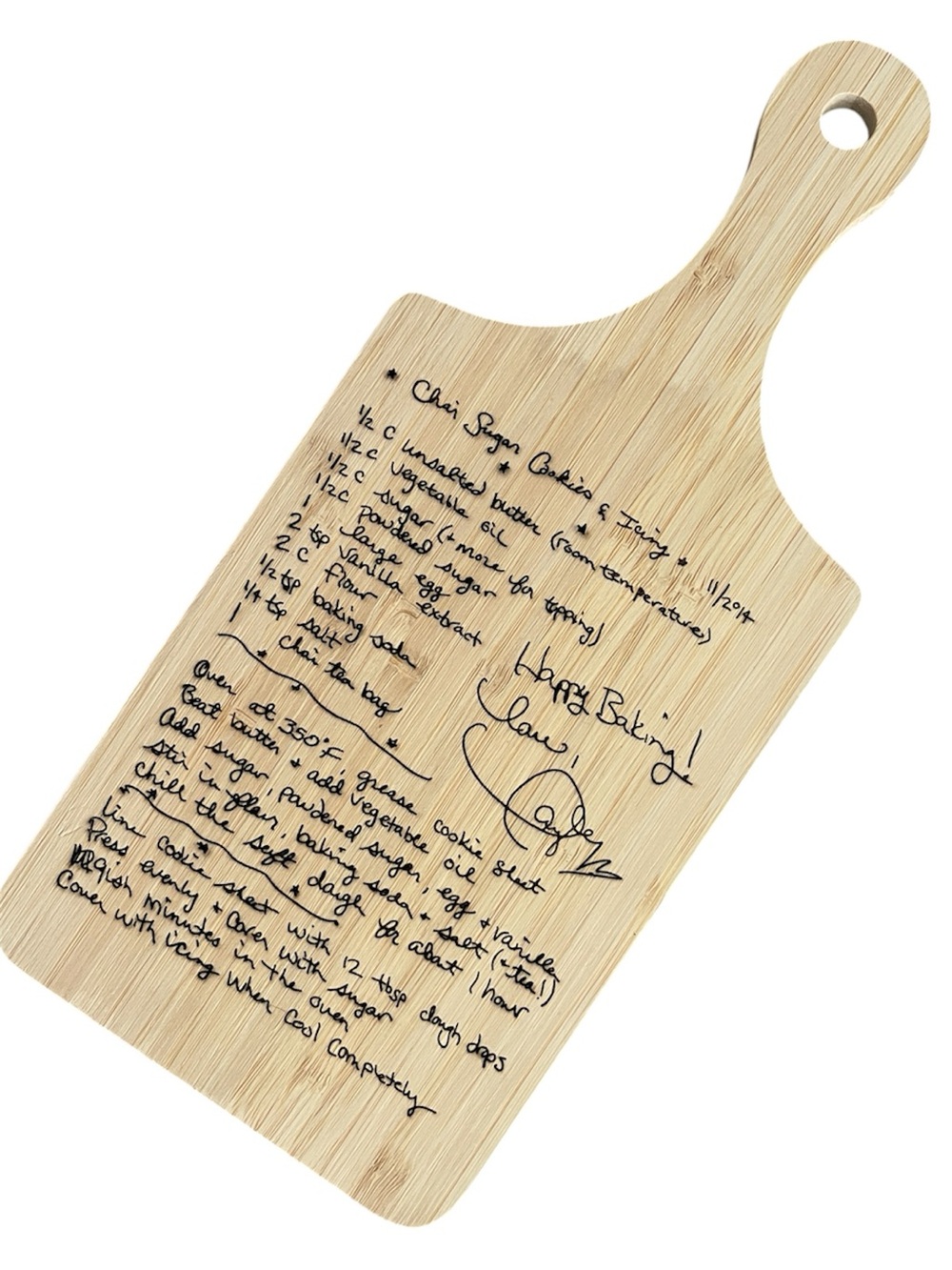 Handmade Wood Burned Taylor Swift Infamous Cookie Recipe!